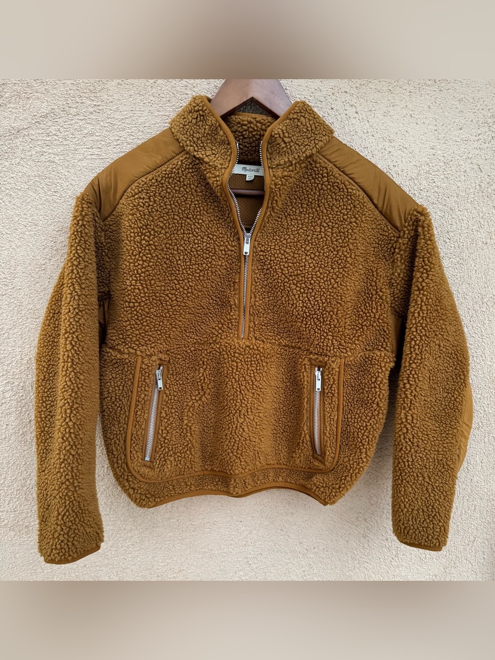 Madewell Pullover Teddy Jacket brown Size XXS